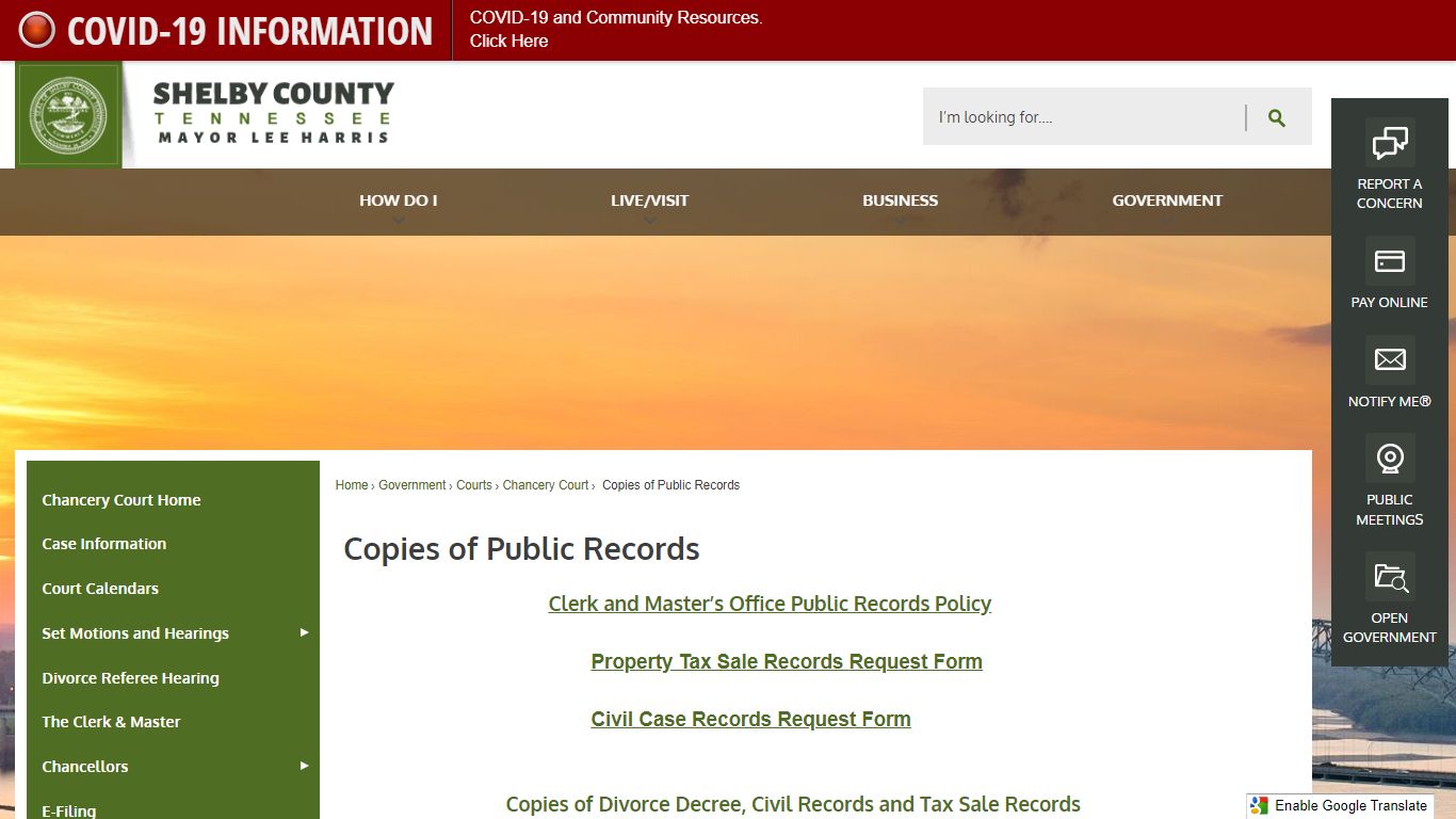 Copies of Public Records | Shelby County, TN - Official ...